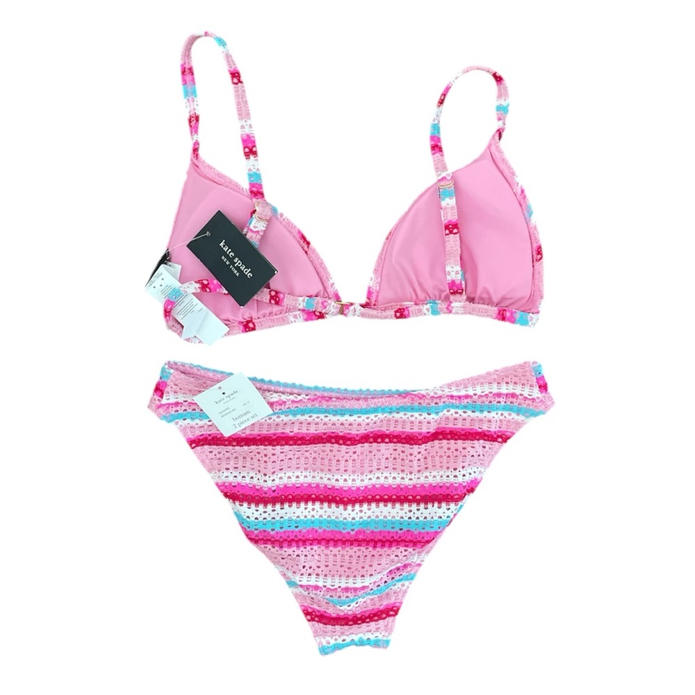 NWT KATE SPADE Colorful Striped Bikini Set SIZE MEDIUM - Picture 2 of 5